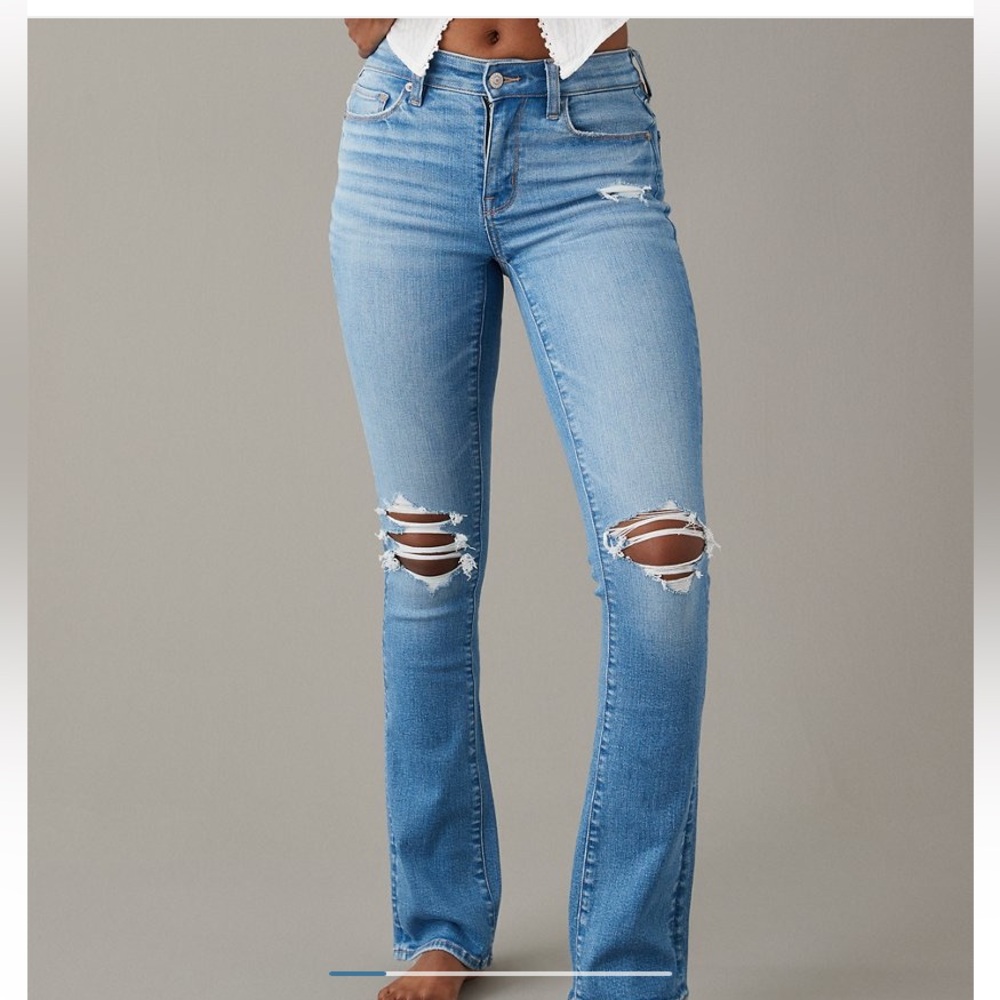 American Eagle High Rise Skinny Kick Jeans Size 10